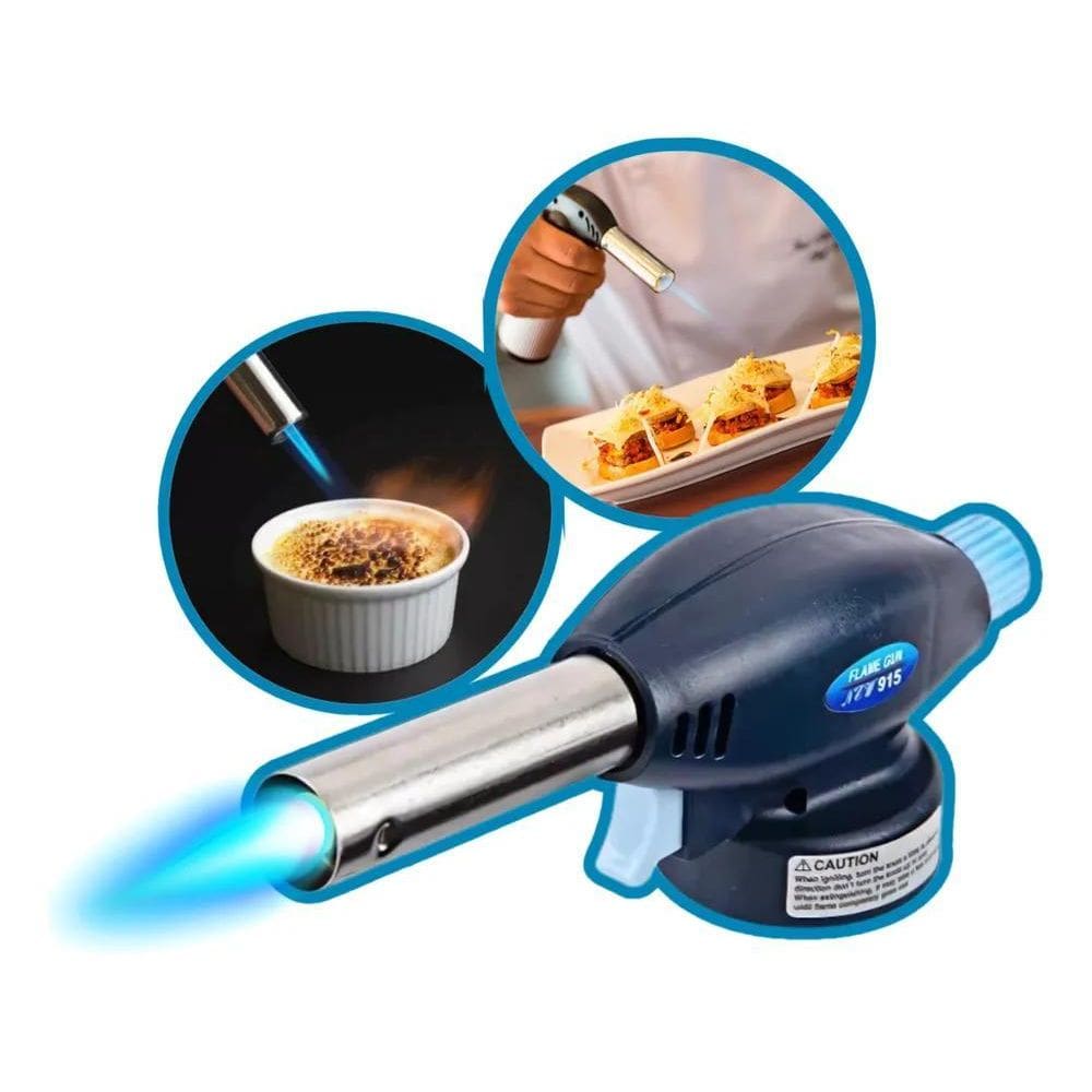 Maçarico Culinário Portátil Multiuso Com Controle De Chama