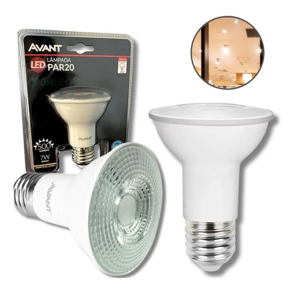 Lâmpada Led Par 20 Avant 7W Branco Quente Luz 2700K