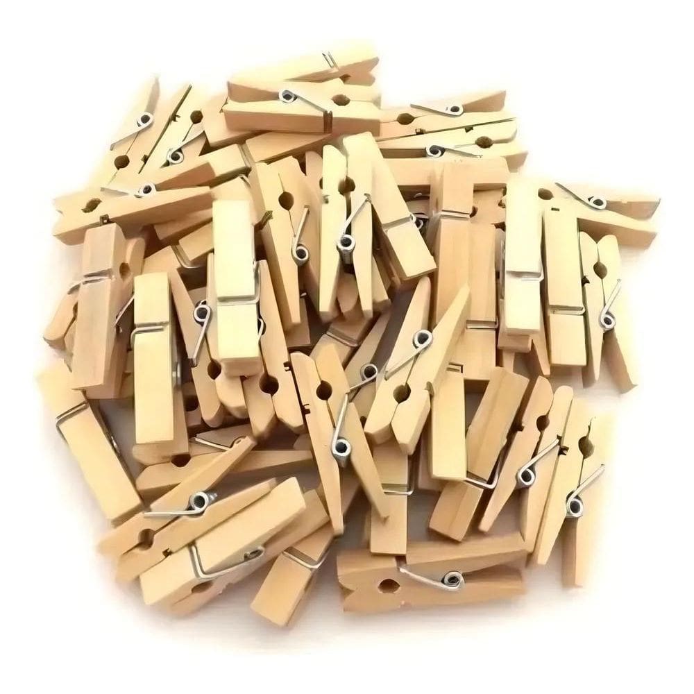 Mini Grampo Pregador Prendedor Fotos 50 Unidades 3,5Cm