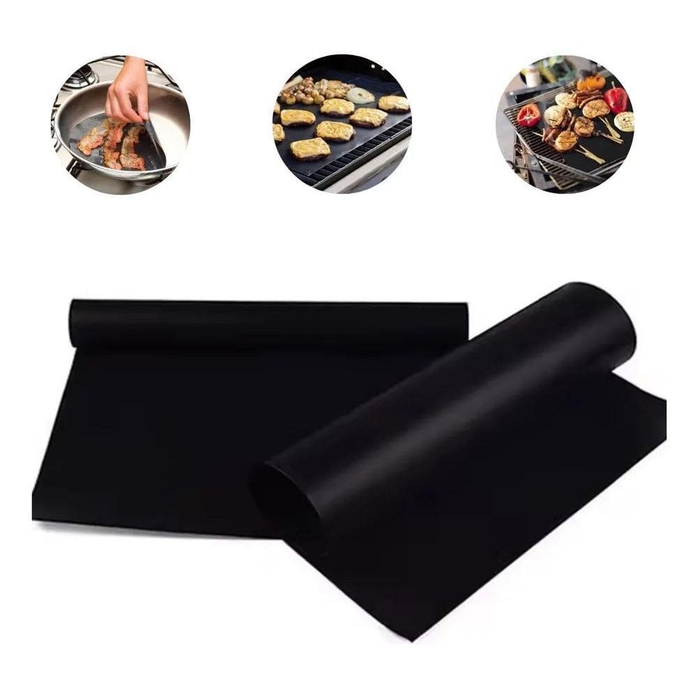 2X 3 Manta Grill Tapete Churrasqueira Antiaderente Reutilizá
