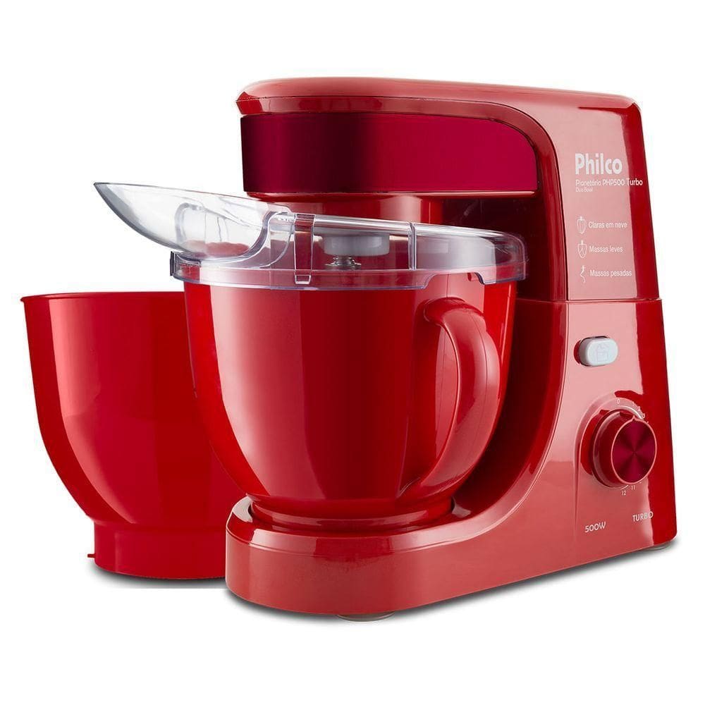 Batedeira Planetária Philco PHP500V Vermelha Turbo 700W 220V