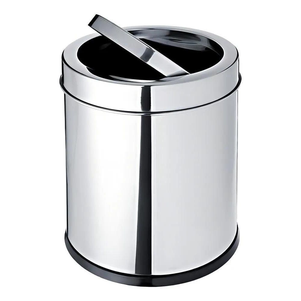 Lixeira Cesto De Lixo Basculante 5 Litros Inox