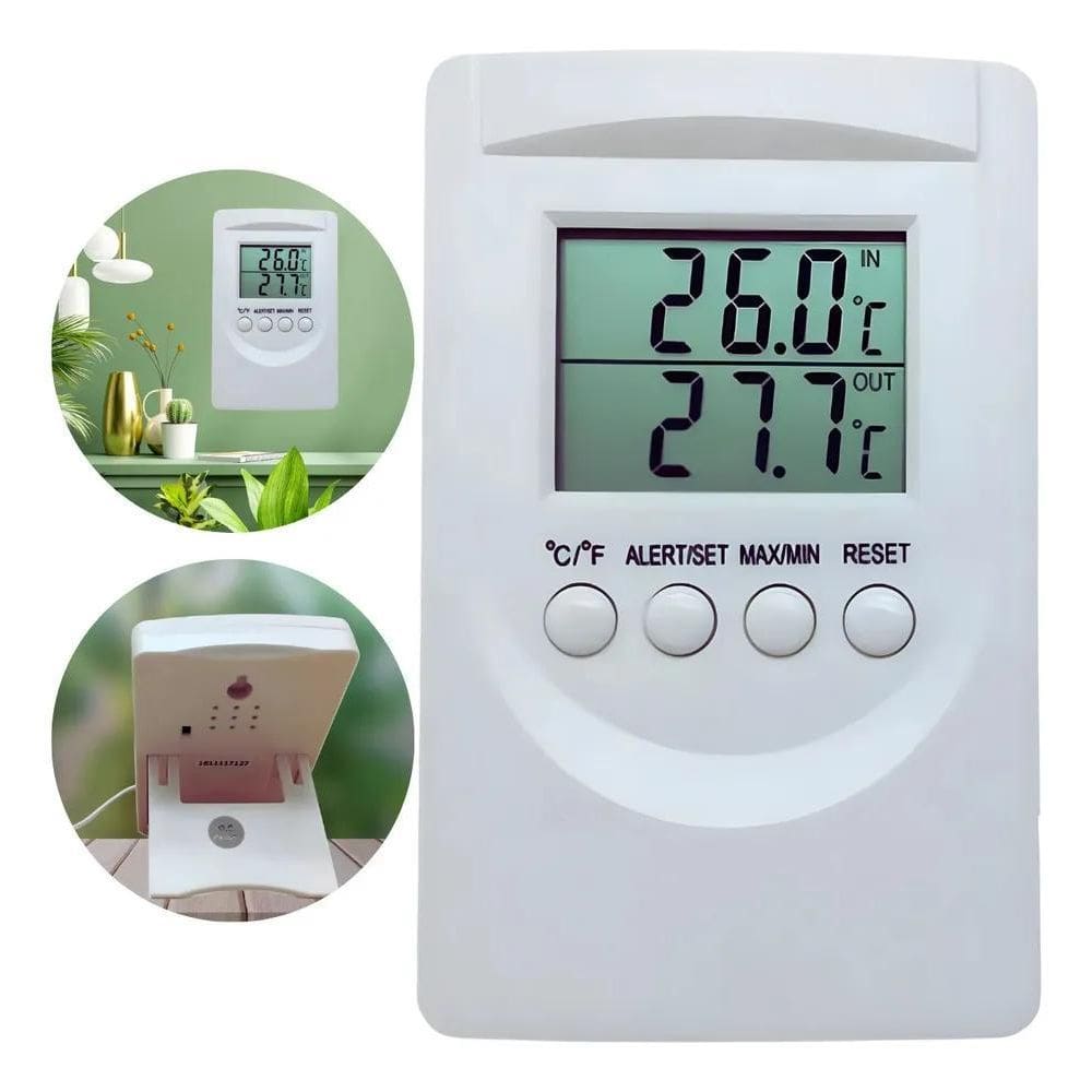 3X Termômetro Maxmin Interno Externo+Certificado De Calibra