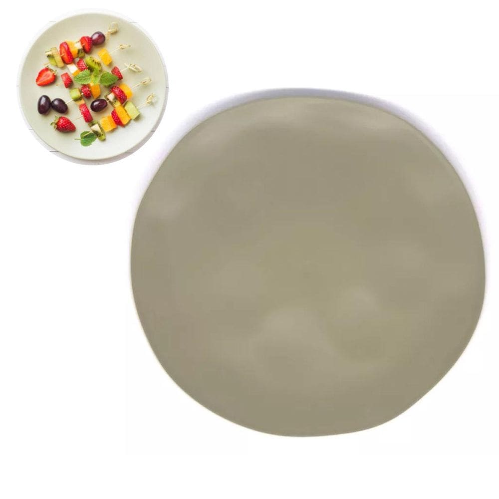 Kit 6 Pratos Rasos Bambu Pp 27Cm Elegância Mesa Posta