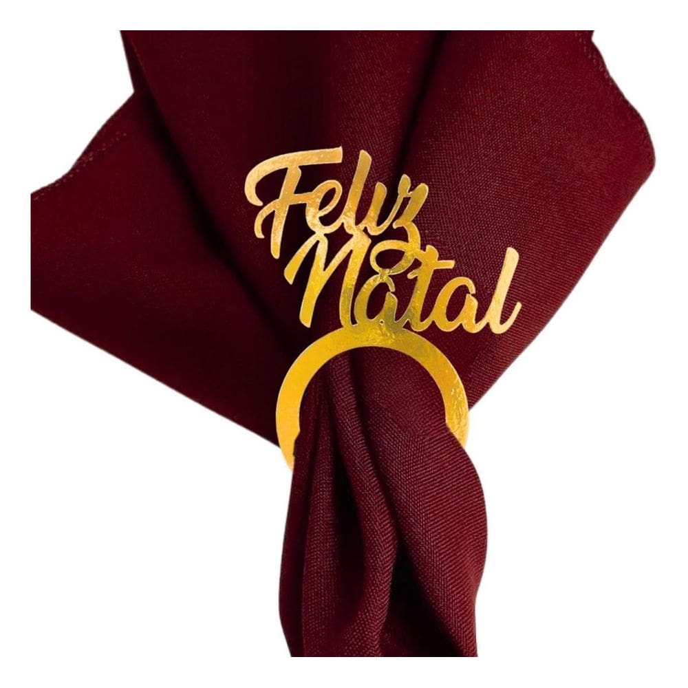 Kit 12 Porta Guardanapos Feliz Natal Decoração Mesa Posta