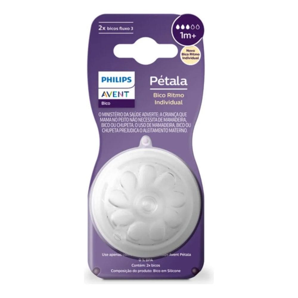 Bico Mamadeira Pétala 3.0 Avent Todas Numeraçõ Pétala 3 1M+