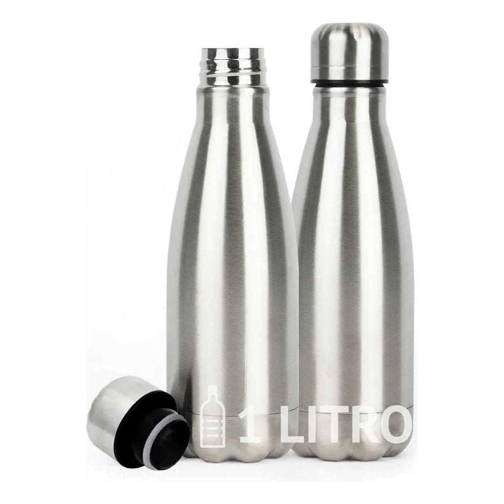 Garrafa Térmica De Aço Inox 1 Litro Água Gelada 24 Horas Que