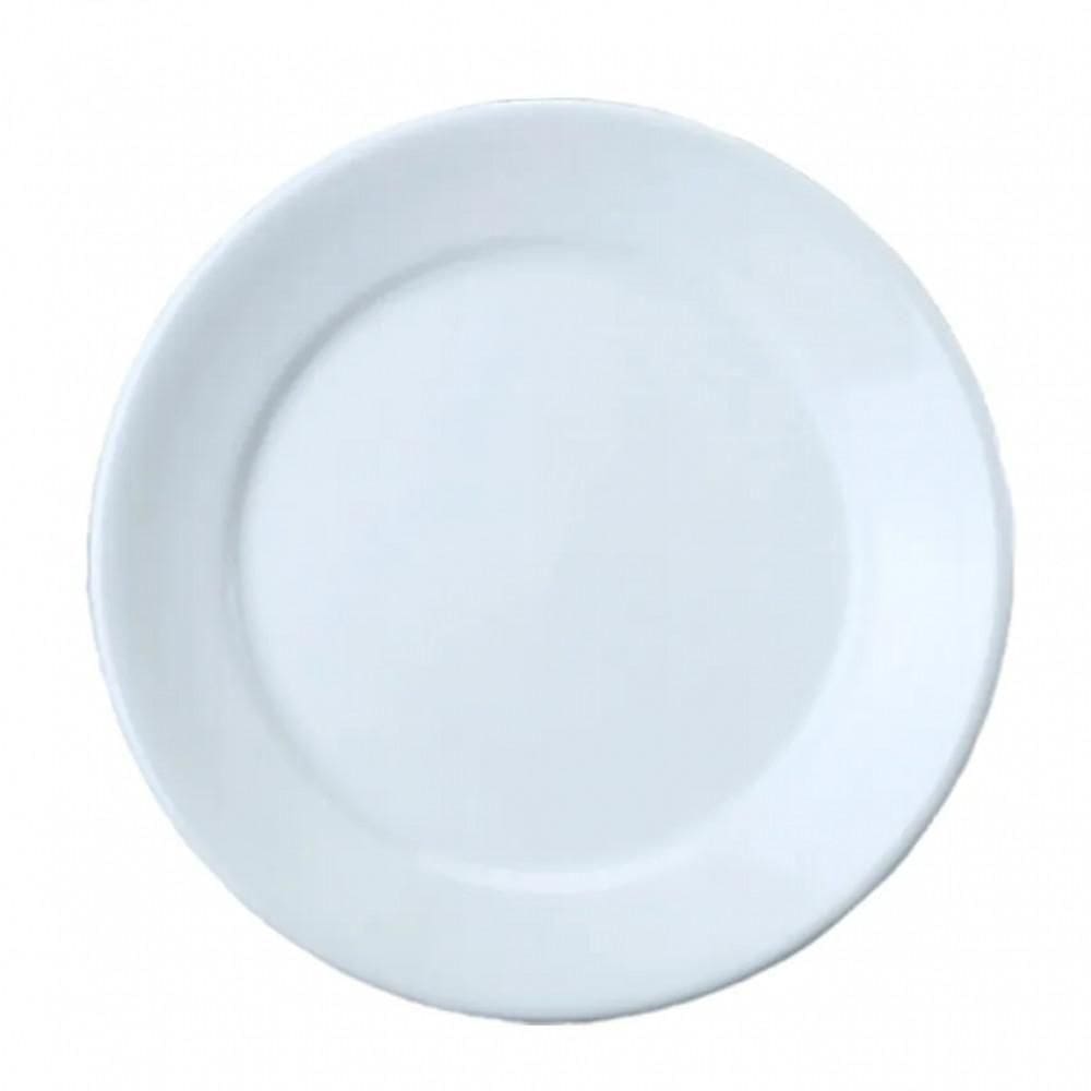 Conjunto De 6 Pratos Raso Mesa Jantar Porcelana Resistente 24,5 Cm Bar Hotel Germer Quantidade:2