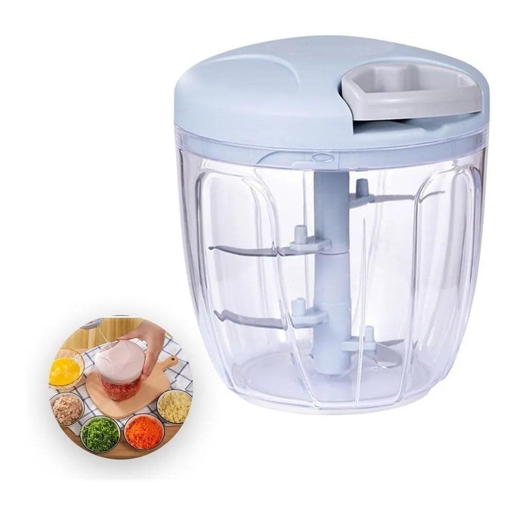 Processador Triturador Manual 5 Lâminas 900Ml Grande Cebola