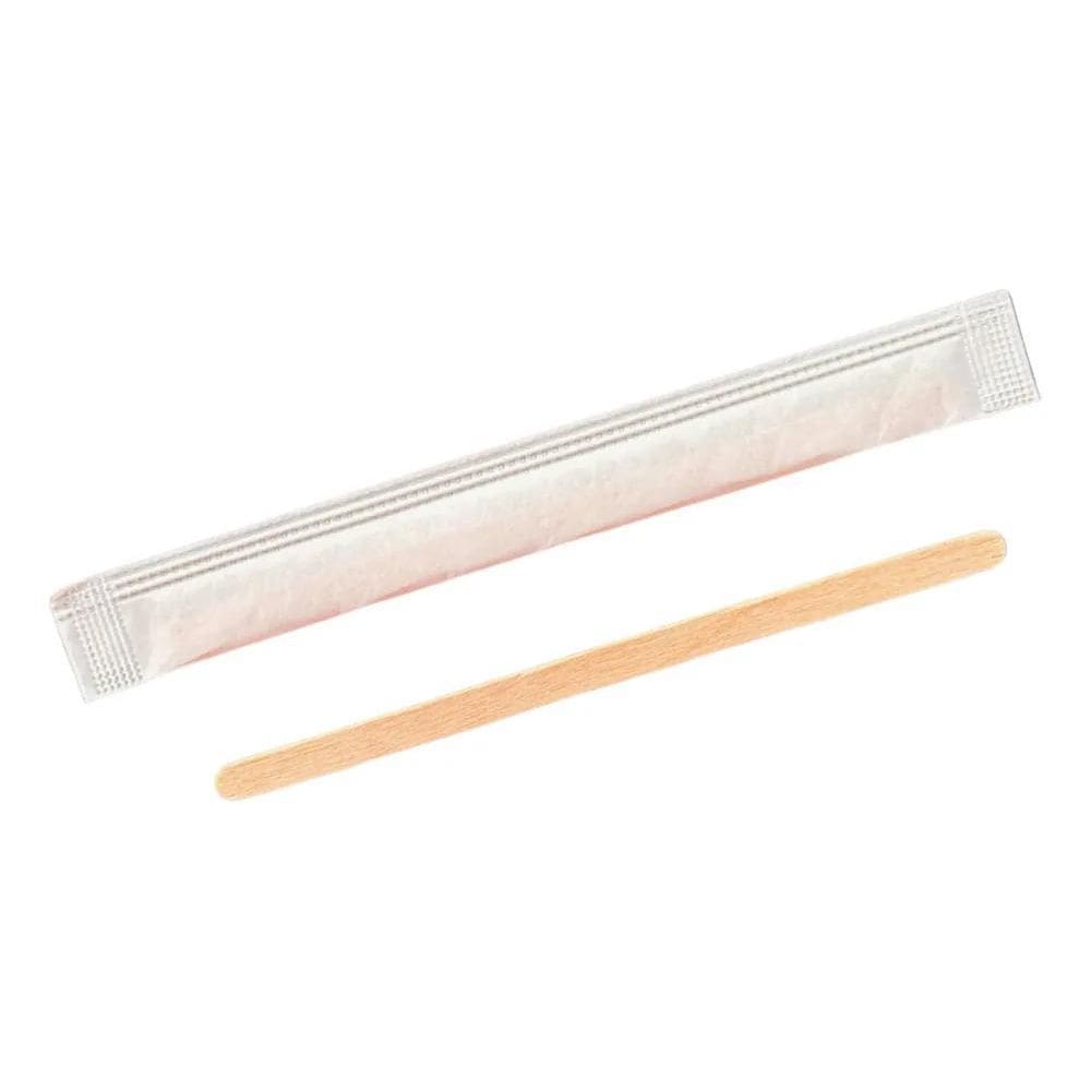 2X Mexedor De Café 11Cm Madeira Embalado Individualmente 100