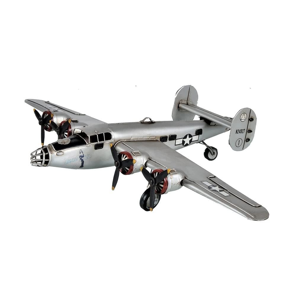 Escultura: Antigo artesanato moderno, década de 1940, bombardeiro americano 34x54x10 cm