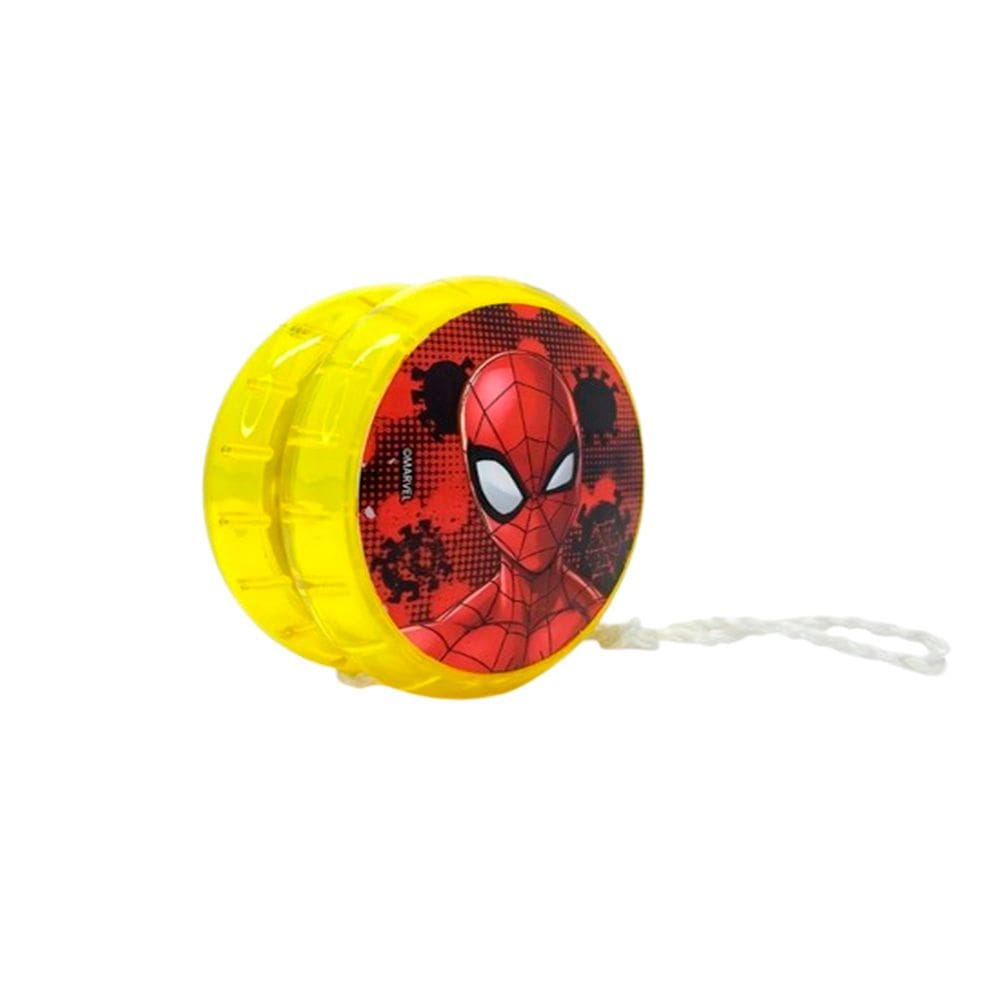 Brinquedo Infantil Yo-Yo Ioiô Marvel Spiderman Amarelo C/Luz