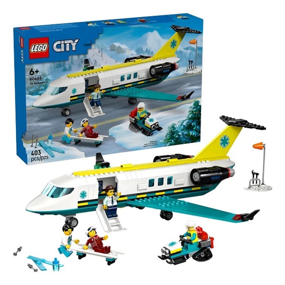 Lego 60465 City – Avião Resgate Ambulancia Aérea Emergencias – 403 peças