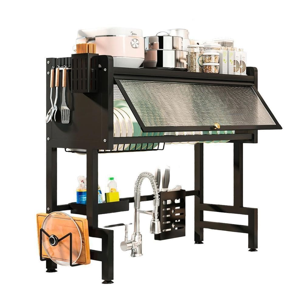 Escorredor De Louça Suspenso Organizador 75Cm Preto Brinovar