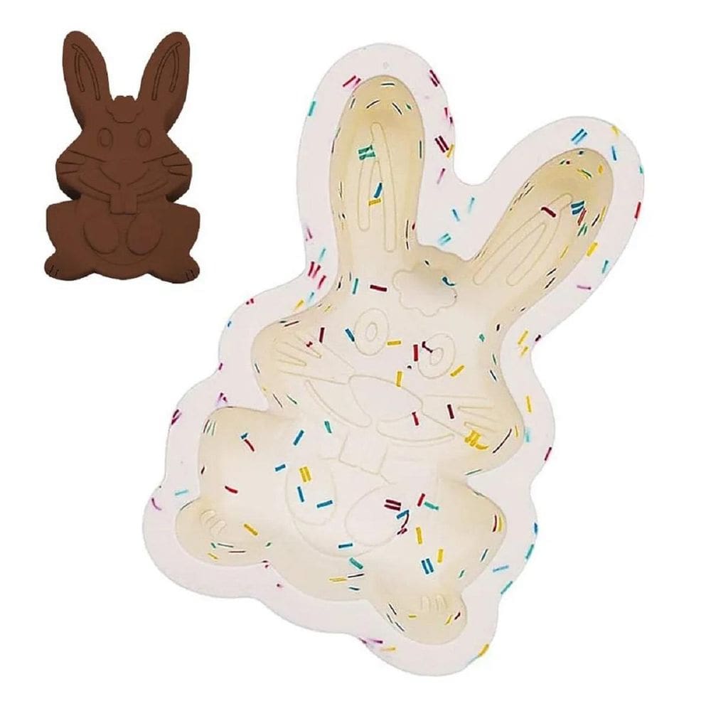 Forma Coelho De Silicone Bolo Ou Chocolate Páscoa 19X13Cm