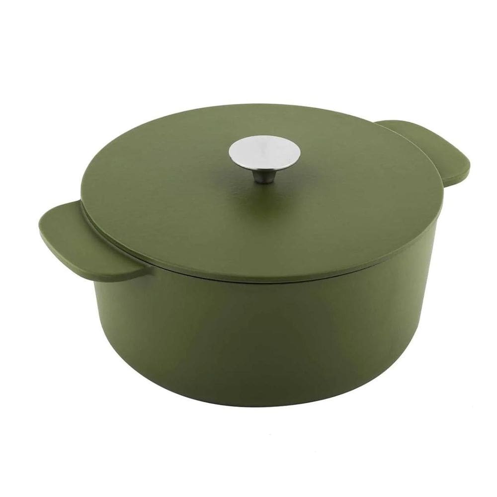 Caçarola Ferro Fundido 4,7L Ironmax Verde Fosco Tampa Ferro