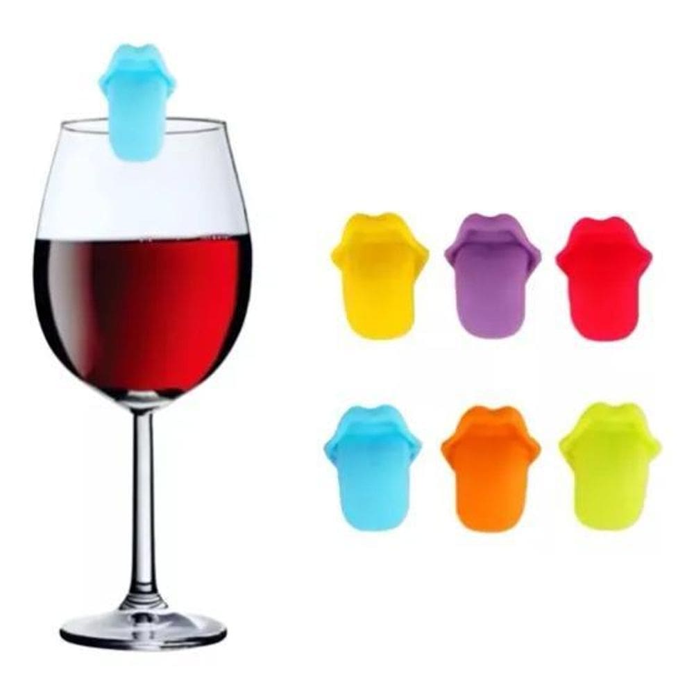 Kit 06 Marcador De Taça E Copos Para Festas