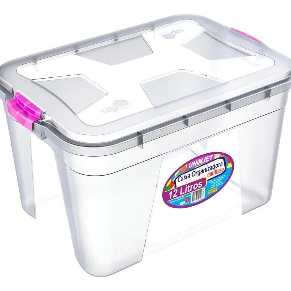 Uninjet Caixas Decorativas Organizadora Multiuso Transparent