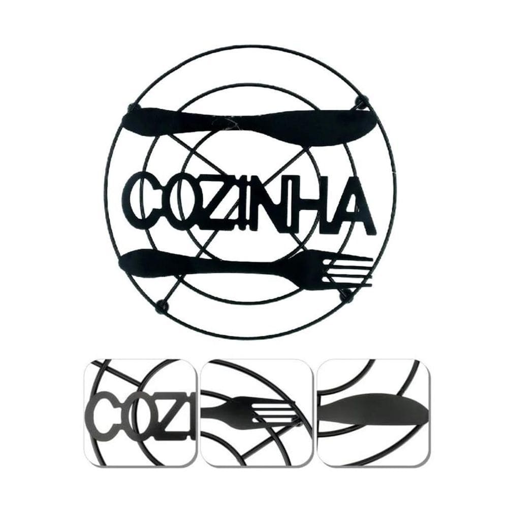 Descanso Suporte De Panela Luxo Redondo 18Cm Cozinha Metal