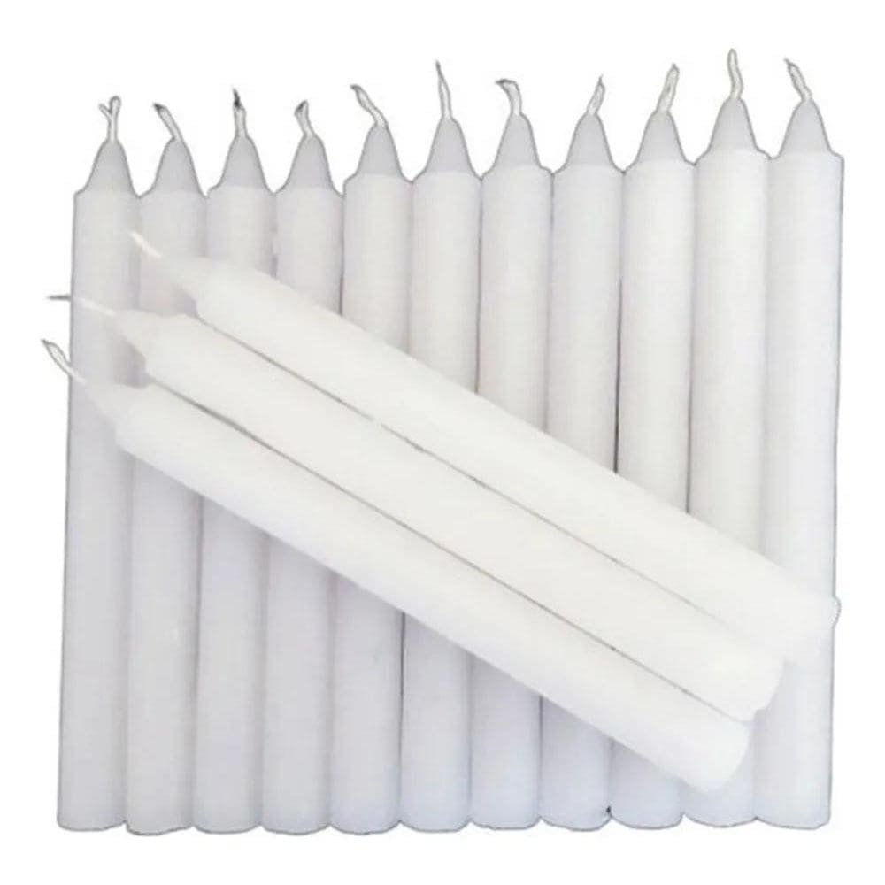 2X 1 Kg De Vela Palito Brancas Com 18Cm 32 Velas Por Quilo C
