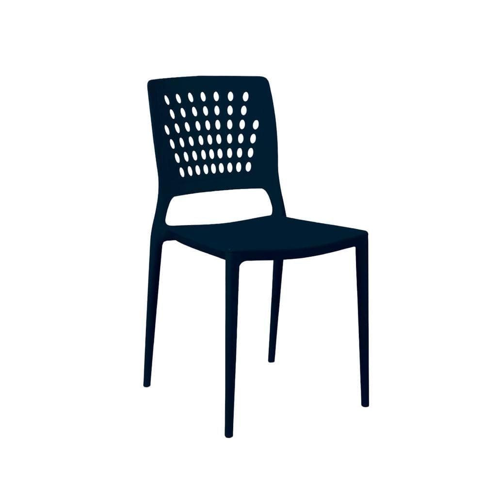 Cadeira Marte Azul Marinho Empilhável Em Polipropileno Acrilys