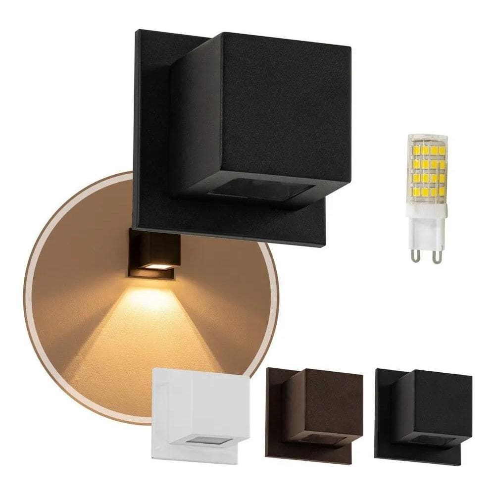 Arandela Box Cubo Pequen Branco 110V 220V - Branco Frio