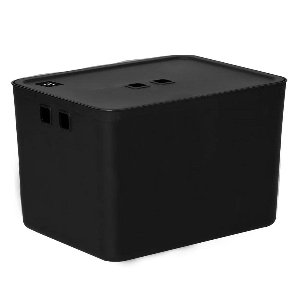 Caixa Organizadora 27,5 Litros Com Tampa Preto