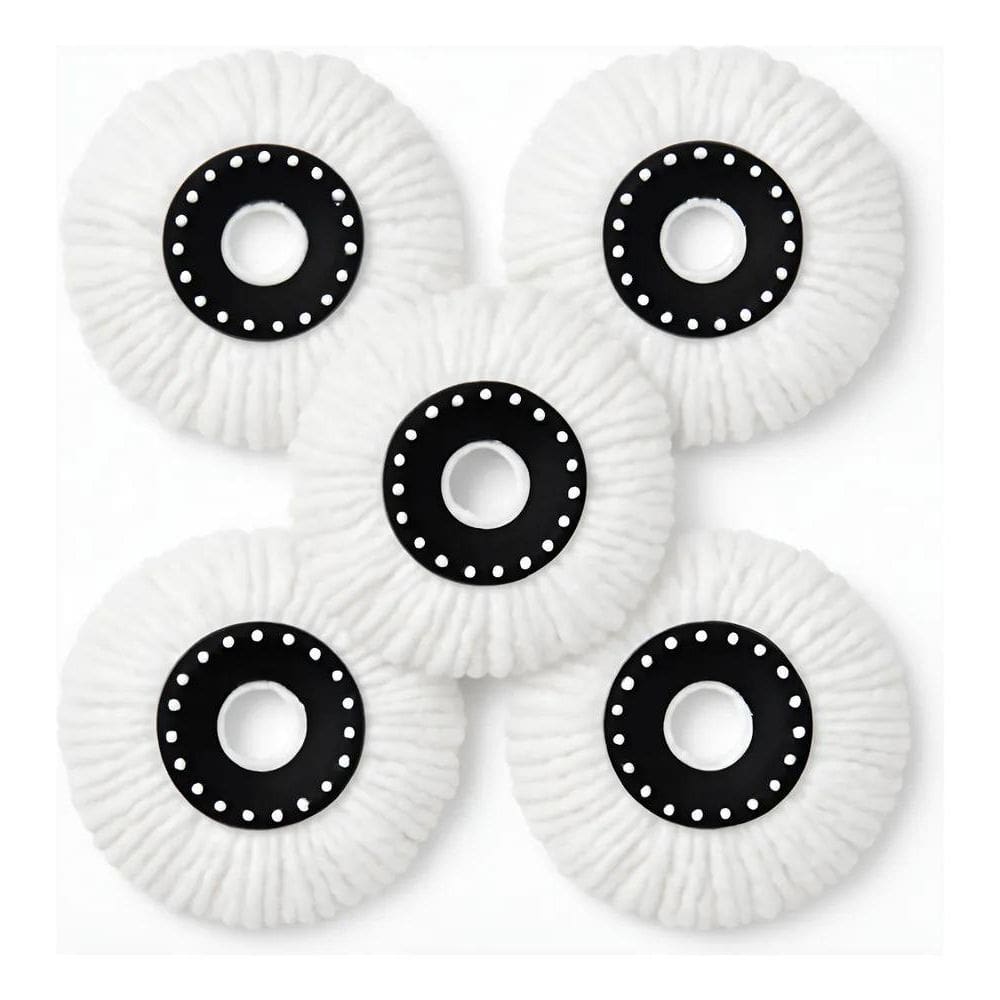 2X Kit 5 Refil Balde Mop Limpeza 360 Para Esfregão Giratório