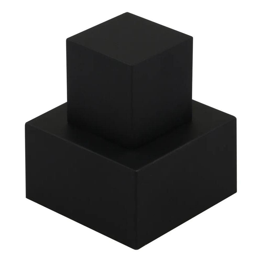 2X Acabamento Para Registro Deca Quadrado 50Mm 11/2 Preto Fo