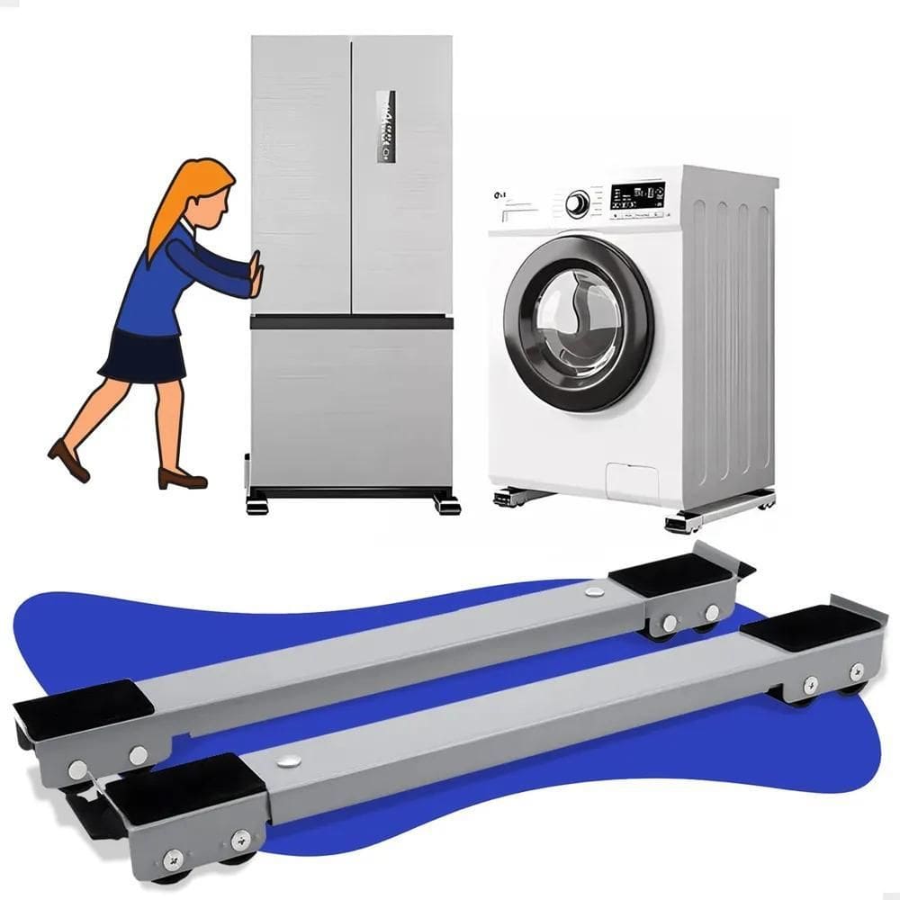 Suporte Geladeira Maquina Móvel Fogão Base Rodinha Ajustável