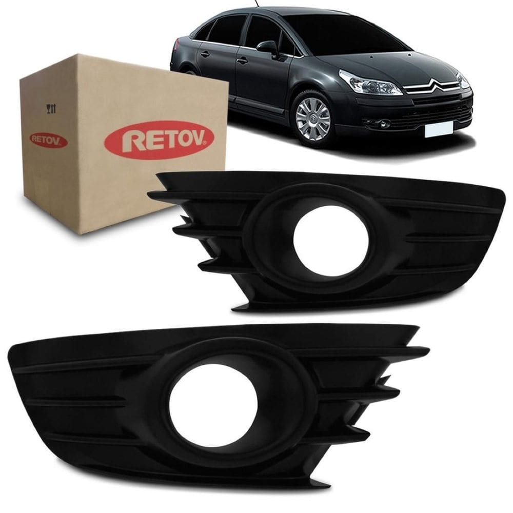 Moldura Grade Citroen C4 Pallas E Hatch Com Milha Le Retov