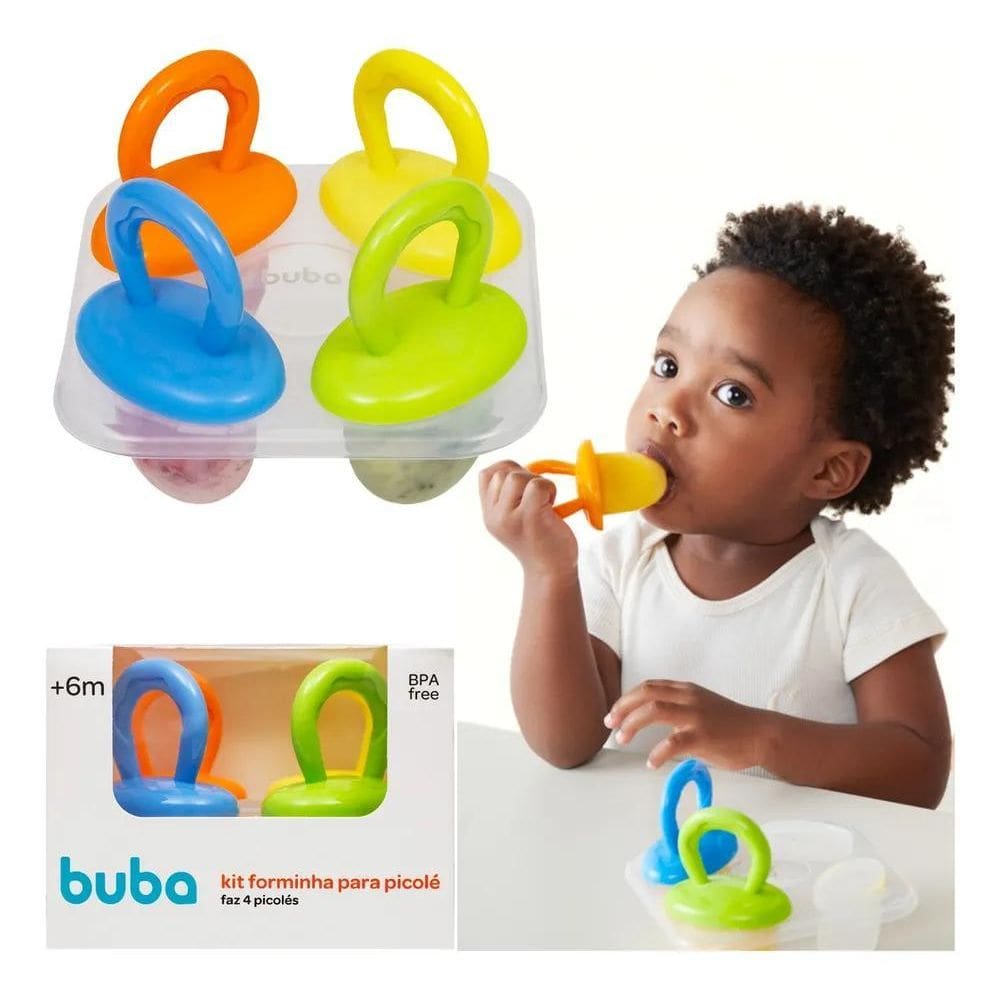 2X Forminhas Para Sorvete Ou Peitolé Picolé Bebê Buba