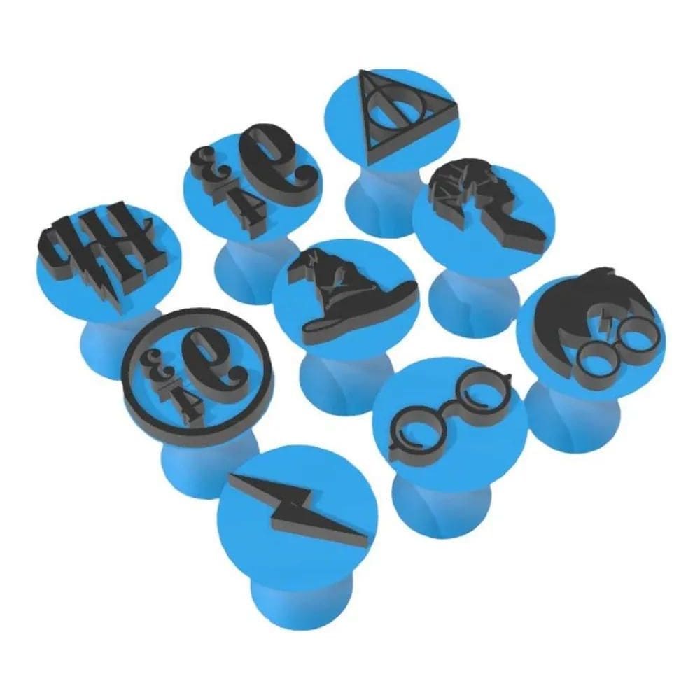 3X Kit 9 Carimbo Marcador Brigadeiro Harry Potter Filme Séri
