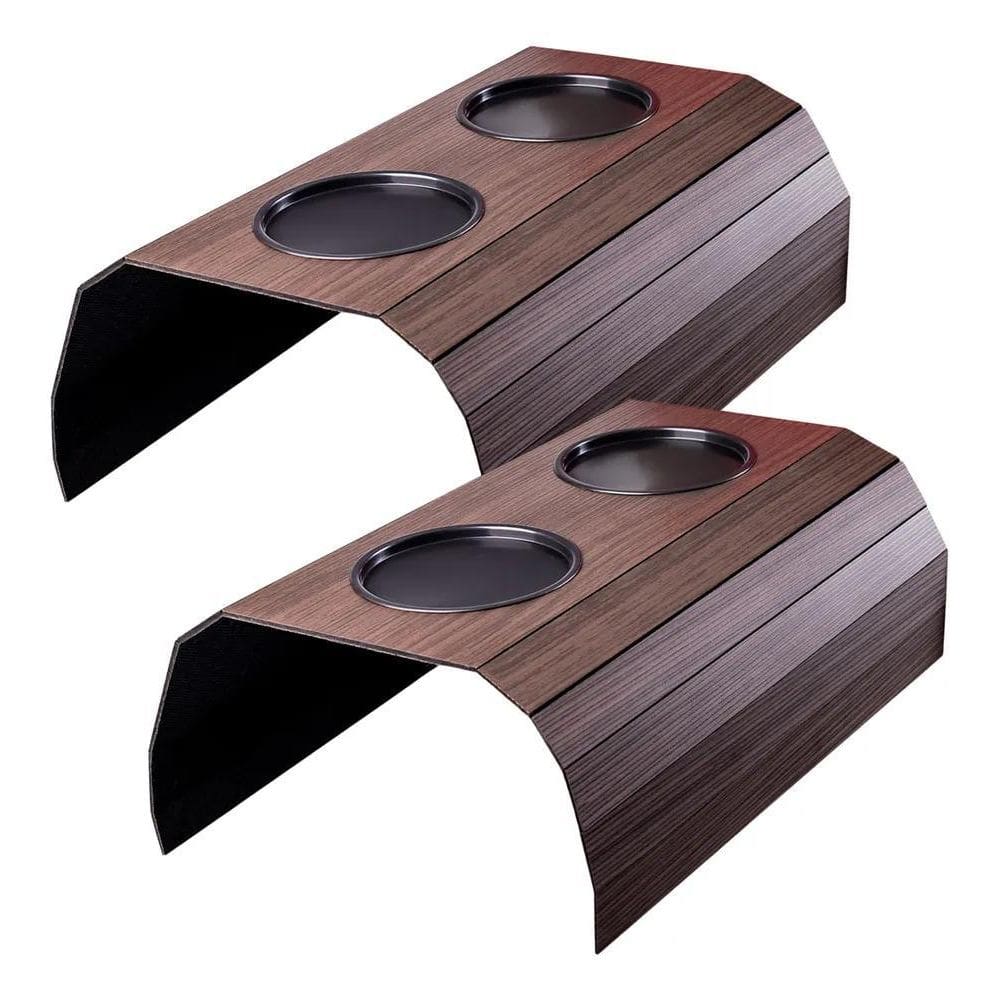 2 Bandejas Esteira Braço Sofá Porta Copo Moderno Promocional