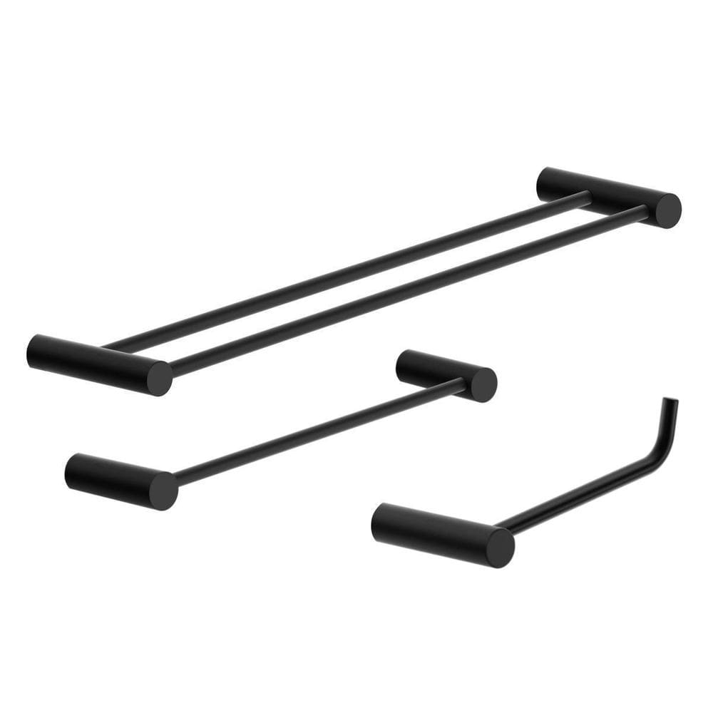 Kit Acessórios Banheiro 3 Peças Preto Fosco Orion 2040Or