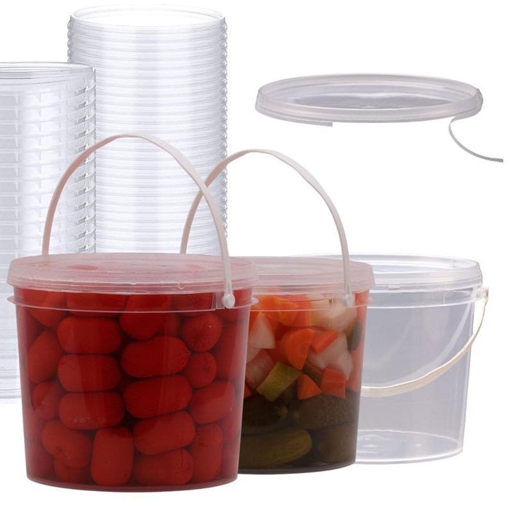 Balde De Plastico Com Tampa Para Farinha 15 Pçs