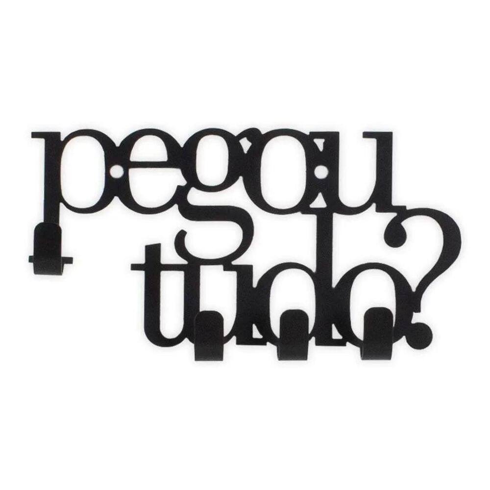 Porta Chaves Com Ganchos Pegou Tudo