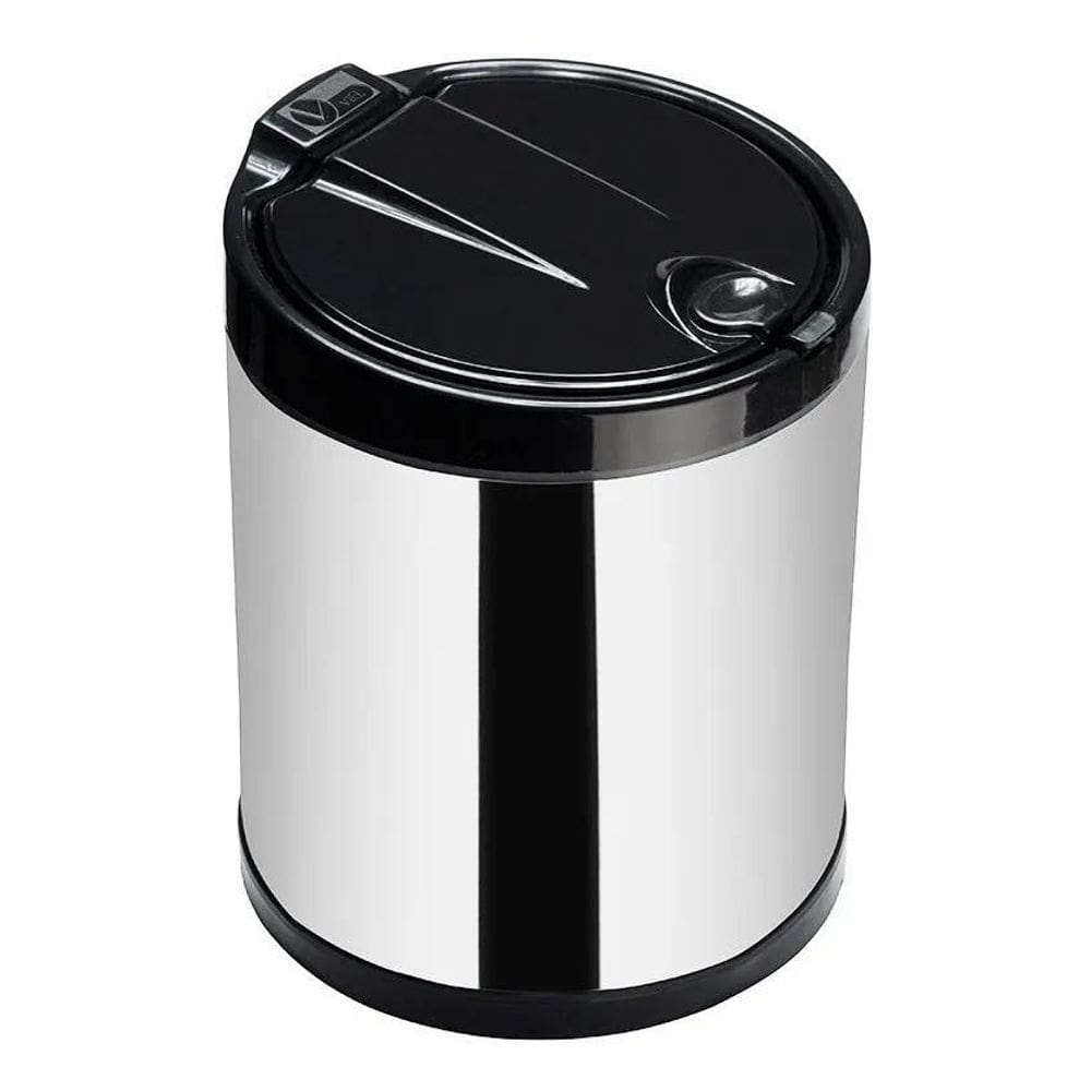 Cesto Lixo Inox 2,5 Litros Ideal Para Pia Inox Veja C