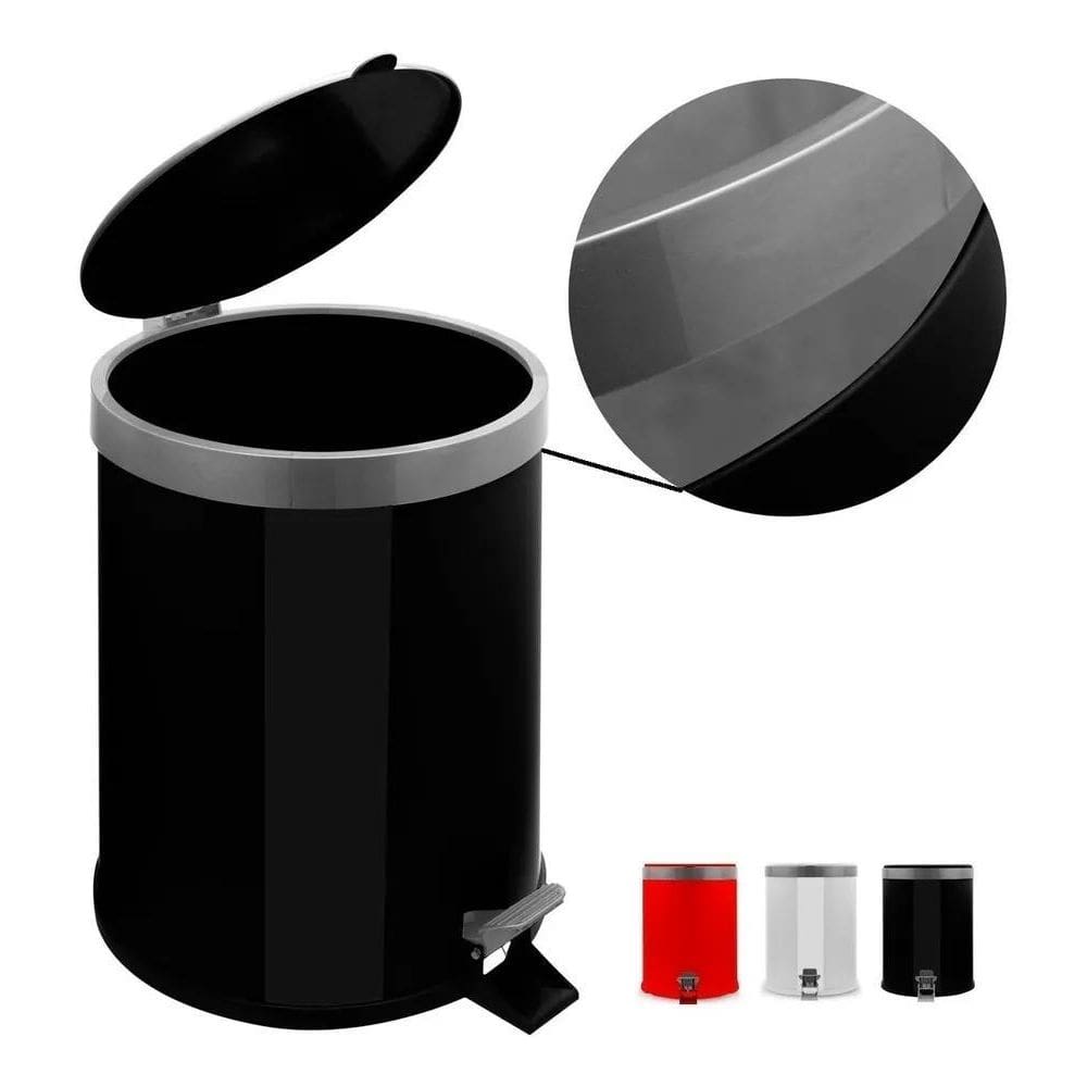 Lixeira Cozinha Pedal 12 Litros De Plástico  Pp  Versátil Co