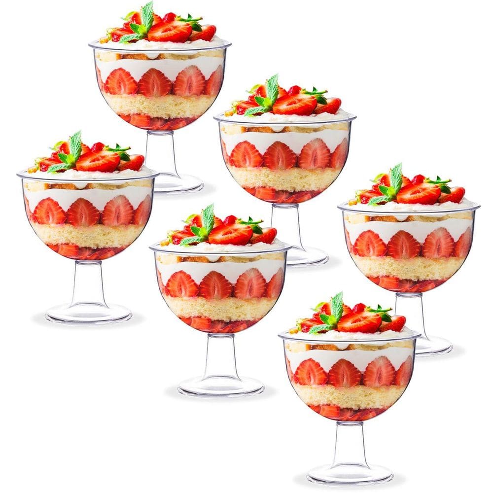 Kit C/6 Taça Americana Pequena Acrilico Incolor 500Ml