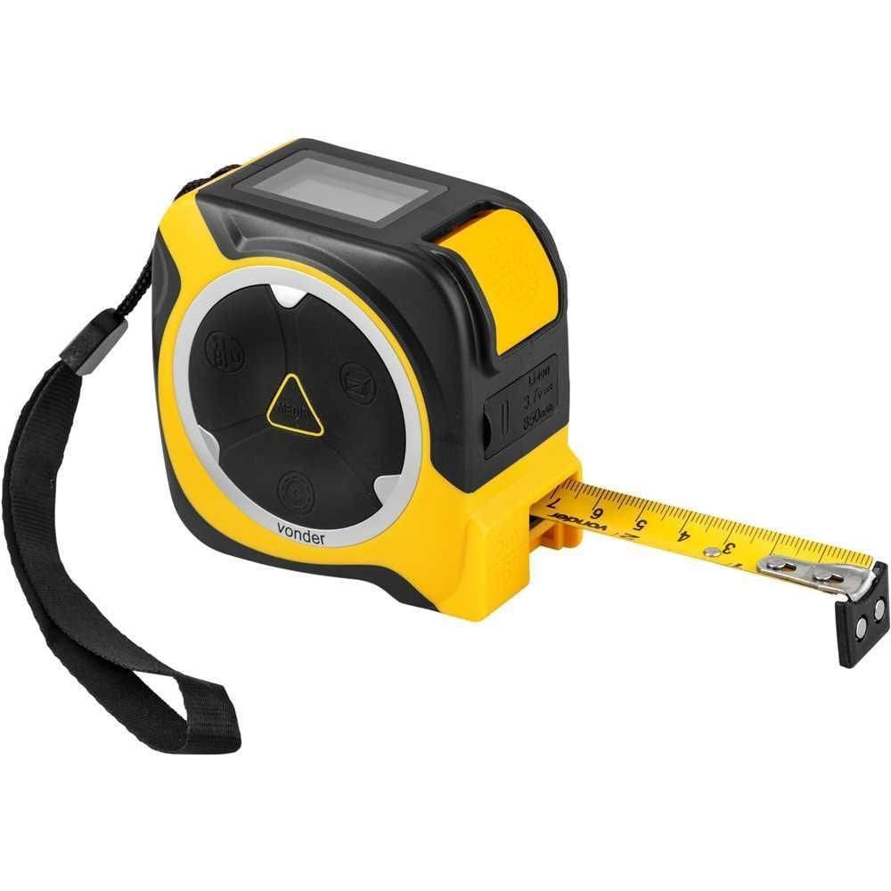 Medidor De Distância Laser 40M Com Trena 5 Metros Vonder
