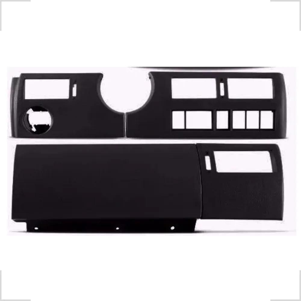 Kit Moldura 4 Peças Do Painel Gol Parati Saveiro G3 Preto