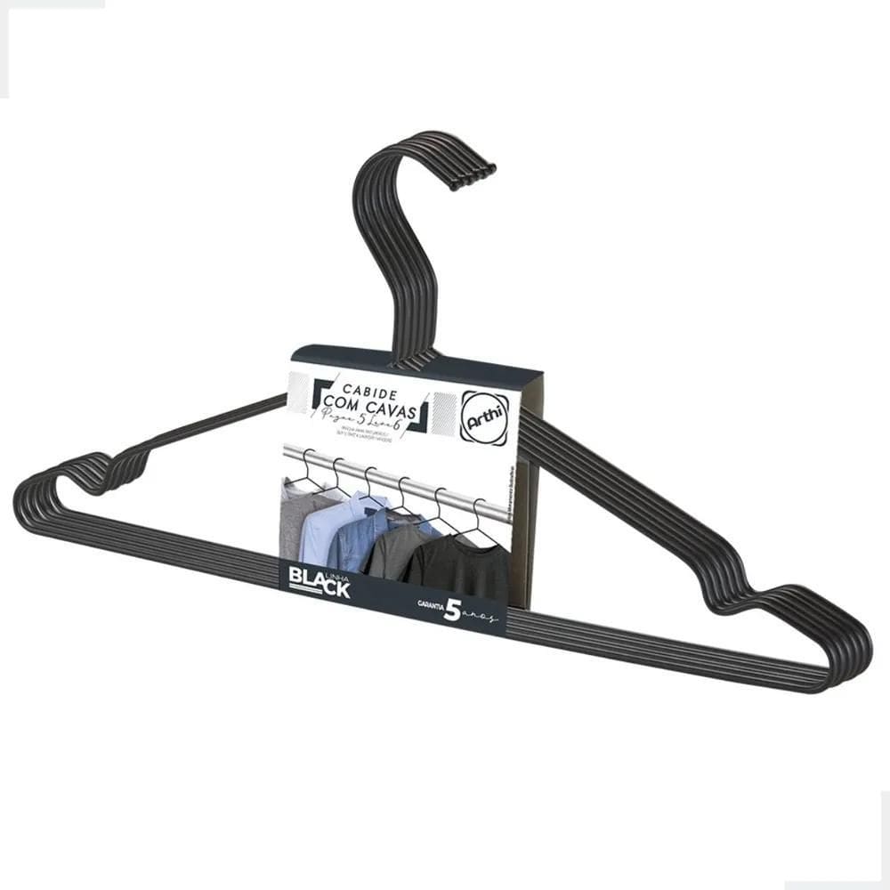 3X Conjunto Com 6 Cabides Com Cavas 2498 Arthi