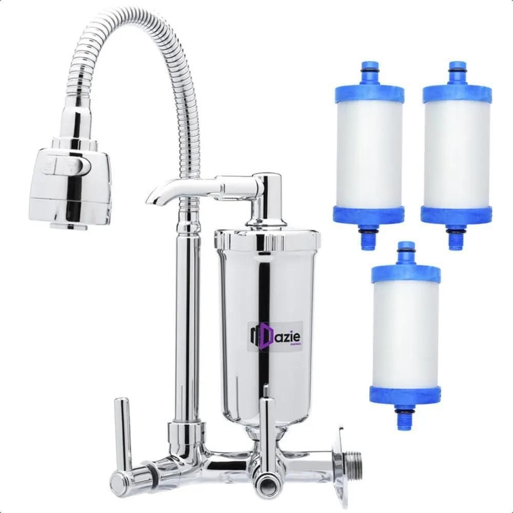 Torneira Com Filtro Para Pia De Cozinha Parede Gourmet Abs F