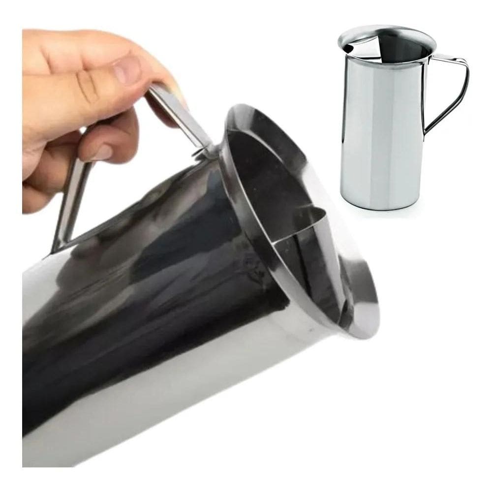 10X Jarra Com Aparador De Gelo Inox Premium Luxo Alça 1,8L