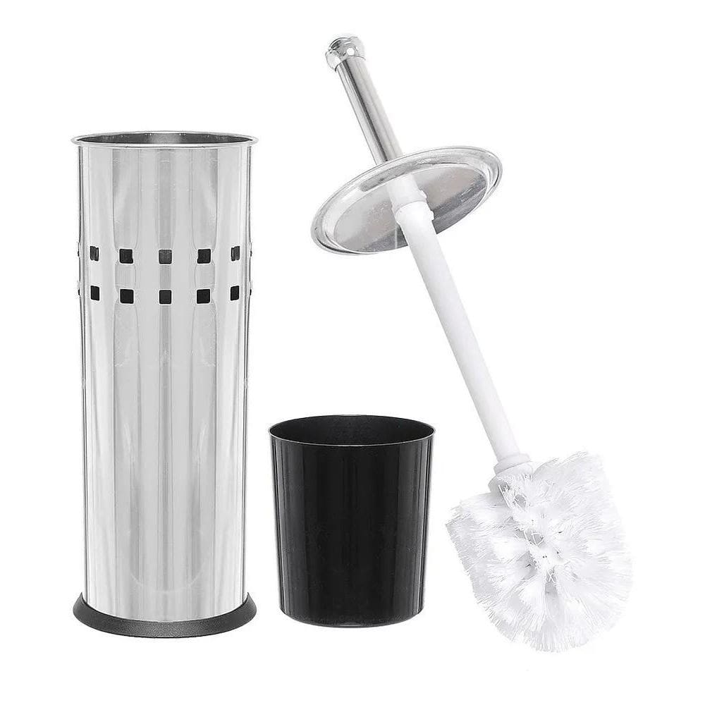 10X Escova Sanitária Inox Base Emborrachada Privada Vaso