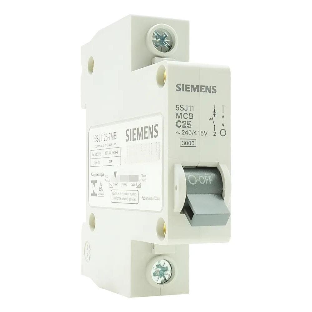 Disjuntor Siemens Unipolar Curva C 10A 16A 20A 25A 32A 5S 25