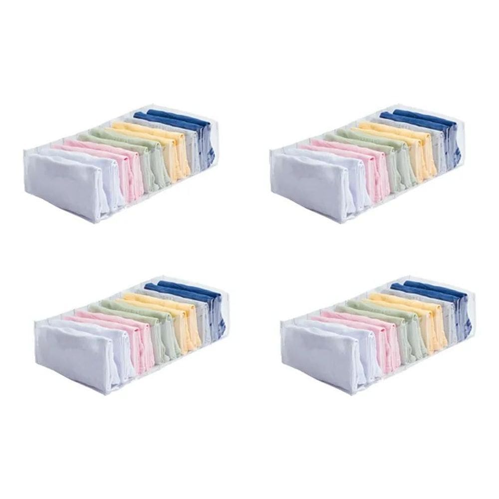 3X Kit 4 Organizador Gaveta Camisetas Pijama 11 Nichos 10X40