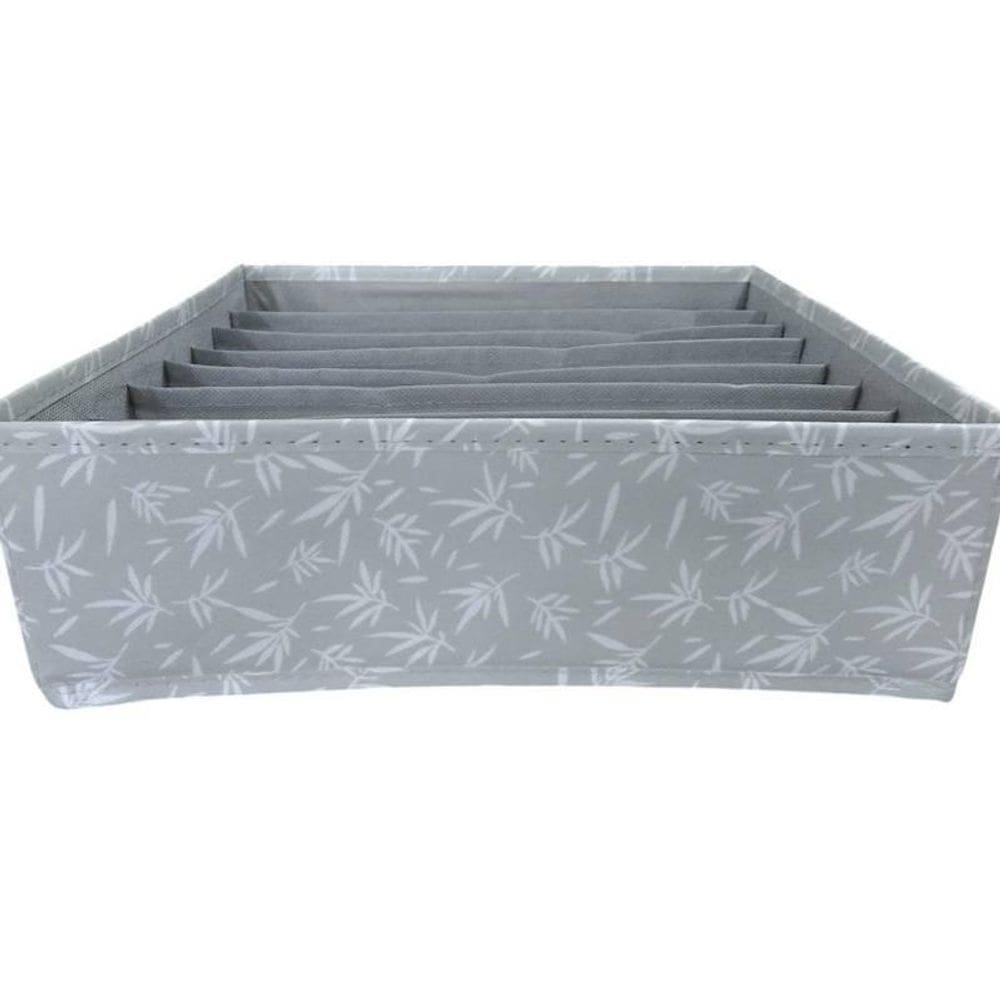 Organizador De Gaveta Cinza Dobrável Com 8 Compartimentos