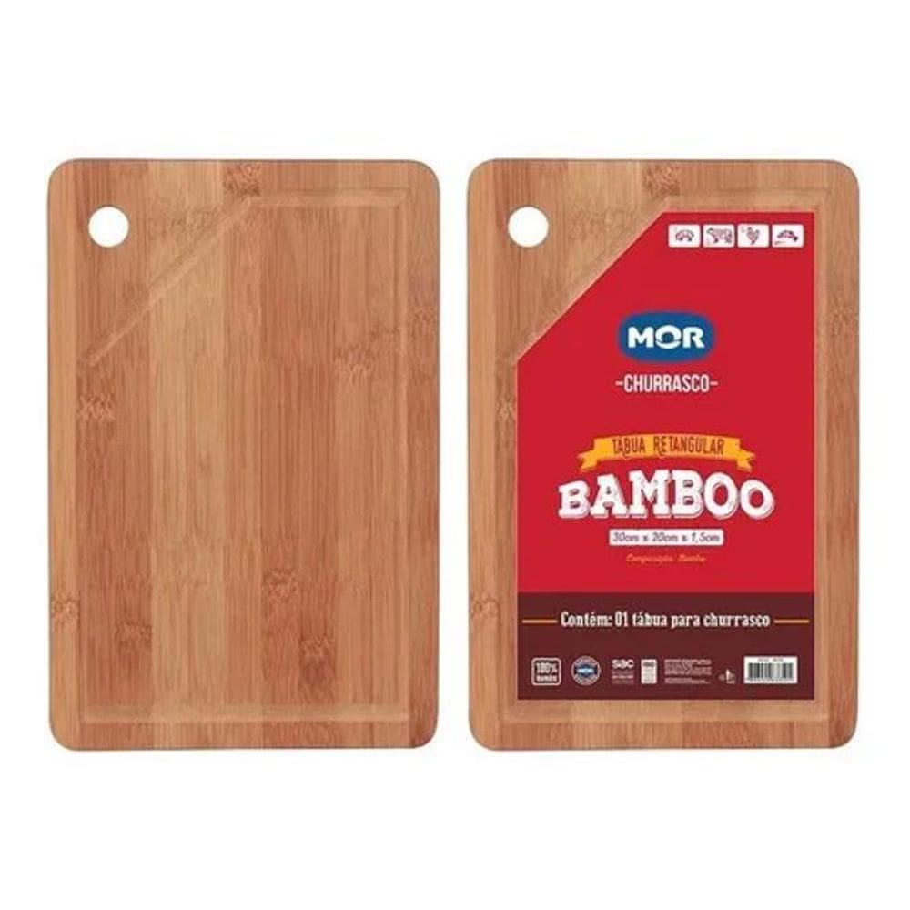 2X Mor Bamboo Tabua Retangular De Corte Carne 30X20Cm Cor Ma